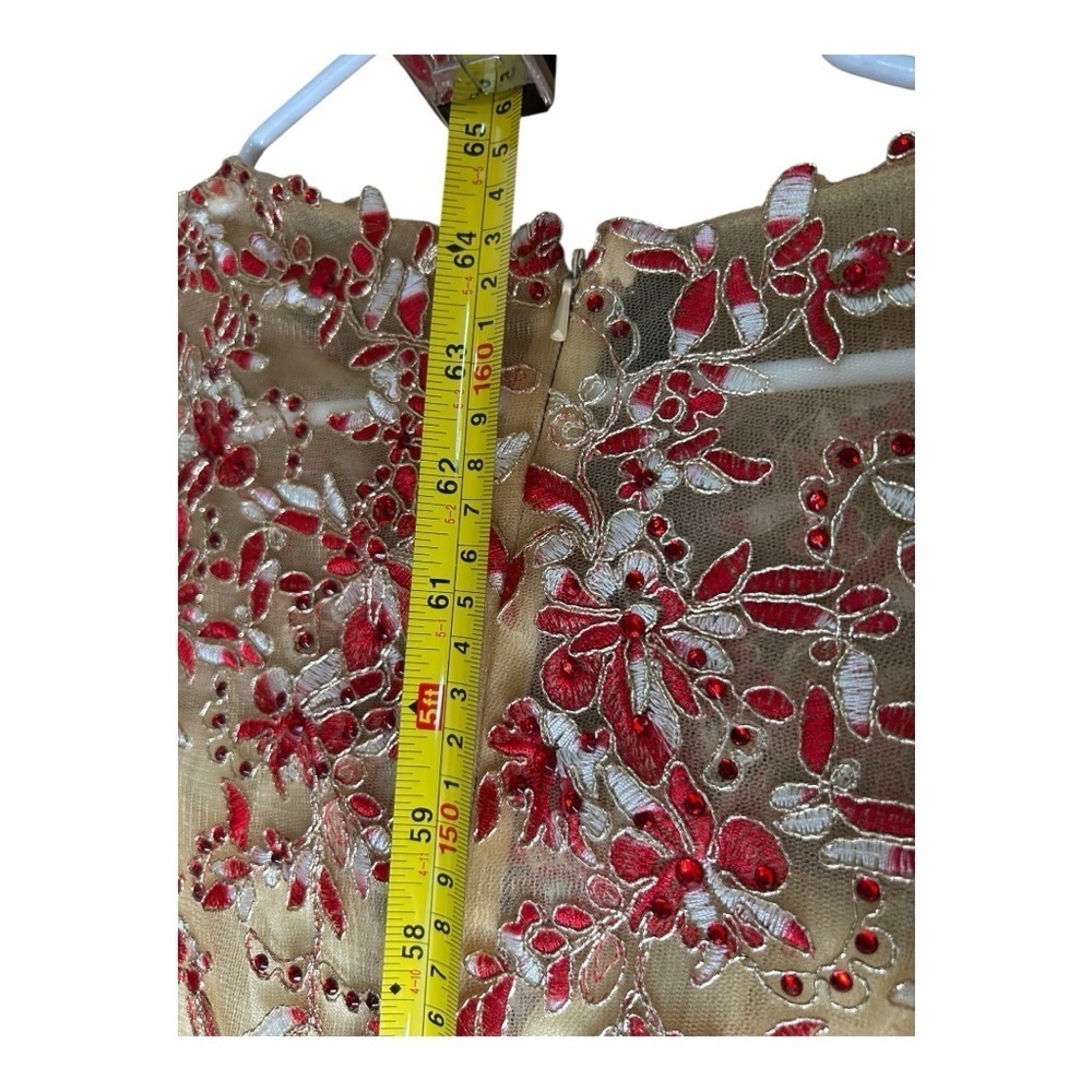 MEIER Women’s Illusion Long Sleeve Embroidery Prom/Formal Dress – Size 8 NWT - Picture 13 of 16